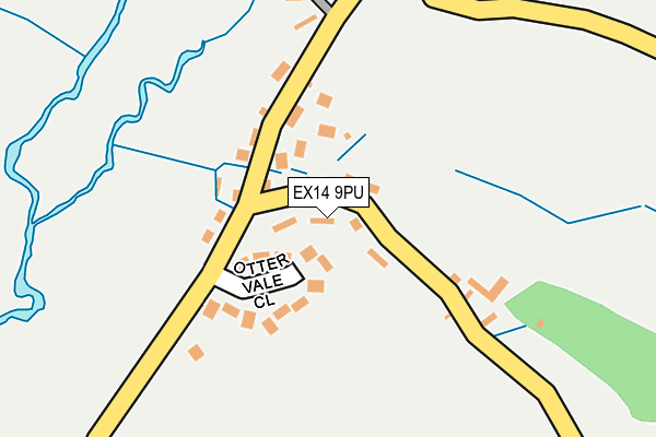 EX14 9PU map - OS OpenMap – Local (Ordnance Survey)