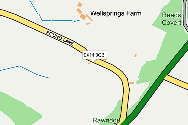 EX14 9QB map - OS OpenMap – Local (Ordnance Survey)