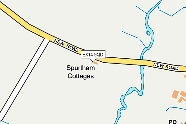 EX14 9QD map - OS OpenMap – Local (Ordnance Survey)