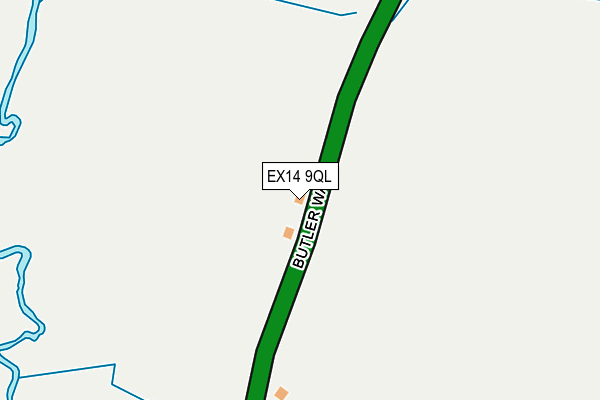 EX14 9QL map - OS OpenMap – Local (Ordnance Survey)