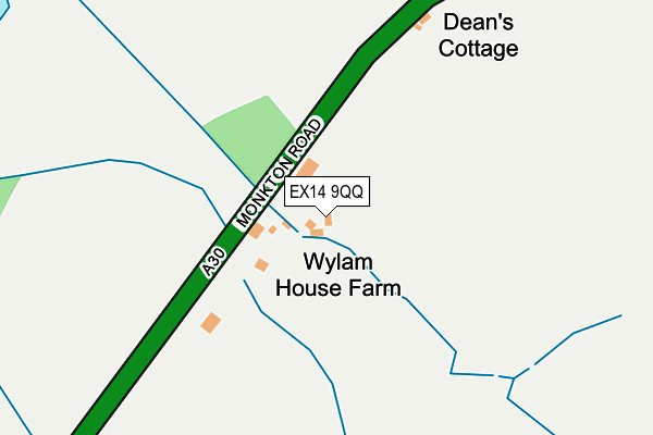 EX14 9QQ map - OS OpenMap – Local (Ordnance Survey)