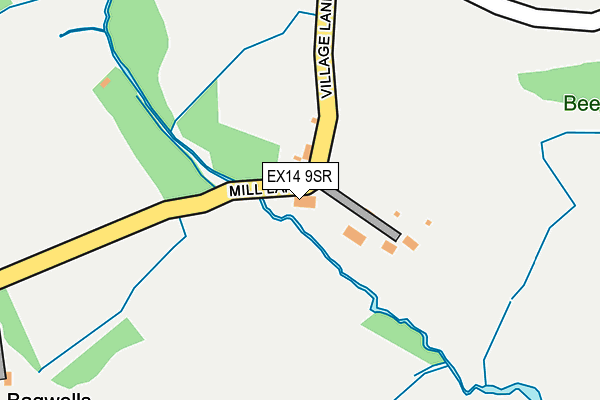 EX14 9SR map - OS OpenMap – Local (Ordnance Survey)