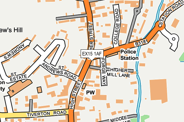 Map of THE OLIVE WELL RESTAURANT & ROOMS LTD at local scale