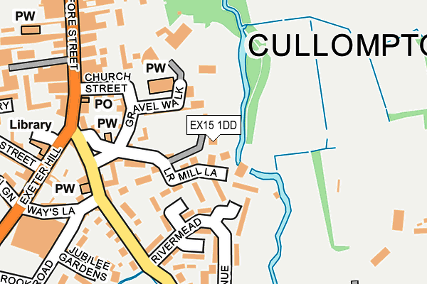 EX15 1DD map - OS OpenMap – Local (Ordnance Survey)