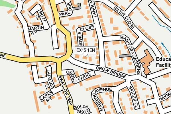 EX15 1EN map - OS OpenMap – Local (Ordnance Survey)