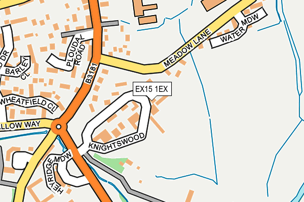 EX15 1EX map - OS OpenMap – Local (Ordnance Survey)