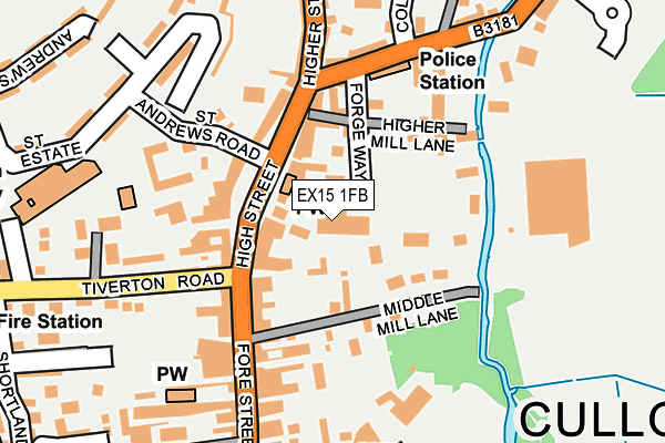 EX15 1FB map - OS OpenMap – Local (Ordnance Survey)