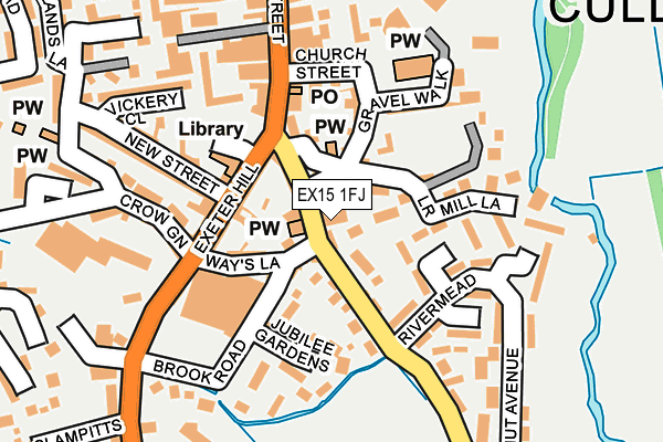 EX15 1FJ map - OS OpenMap – Local (Ordnance Survey)