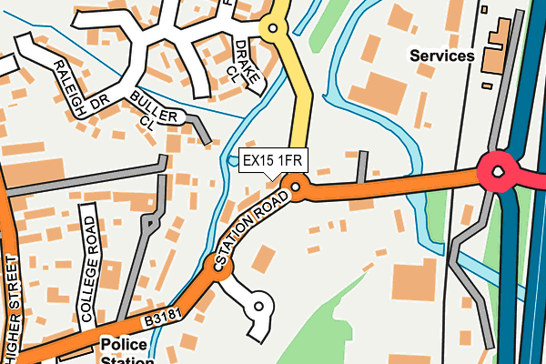 EX15 1FR map - OS OpenMap – Local (Ordnance Survey)