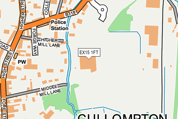 EX15 1FT map - OS OpenMap – Local (Ordnance Survey)