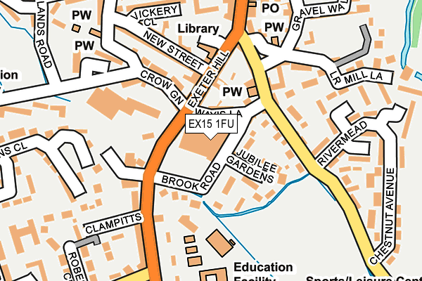 EX15 1FU map - OS OpenMap – Local (Ordnance Survey)