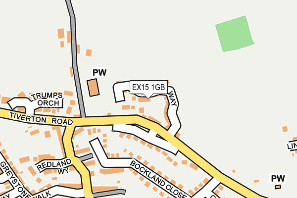 EX15 1GB map - OS OpenMap – Local (Ordnance Survey)