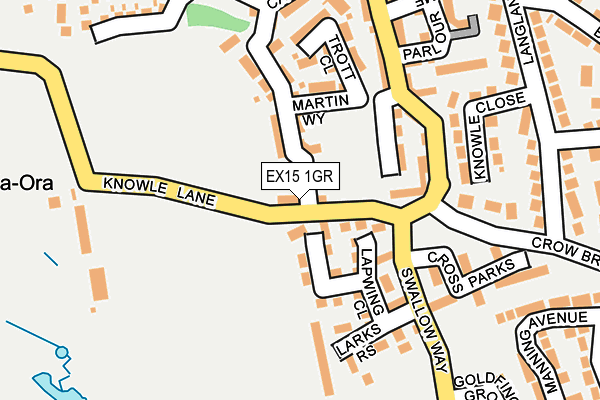 EX15 1GR map - OS OpenMap – Local (Ordnance Survey)
