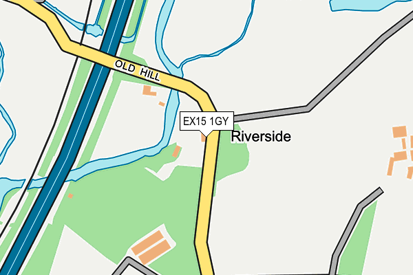 EX15 1GY map - OS OpenMap – Local (Ordnance Survey)