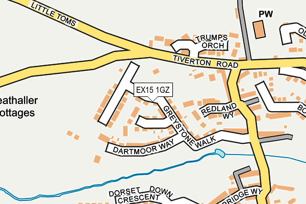 EX15 1GZ map - OS OpenMap – Local (Ordnance Survey)