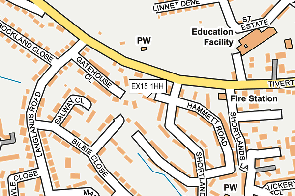 EX15 1HH map - OS OpenMap – Local (Ordnance Survey)