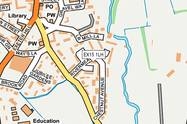 EX15 1LH map - OS OpenMap – Local (Ordnance Survey)