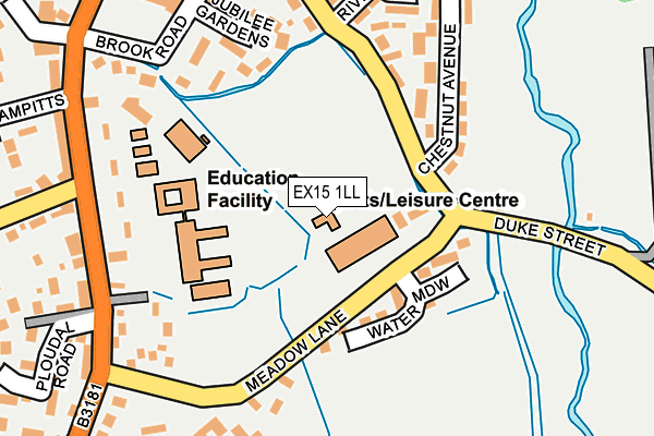 EX15 1LL map - OS OpenMap – Local (Ordnance Survey)