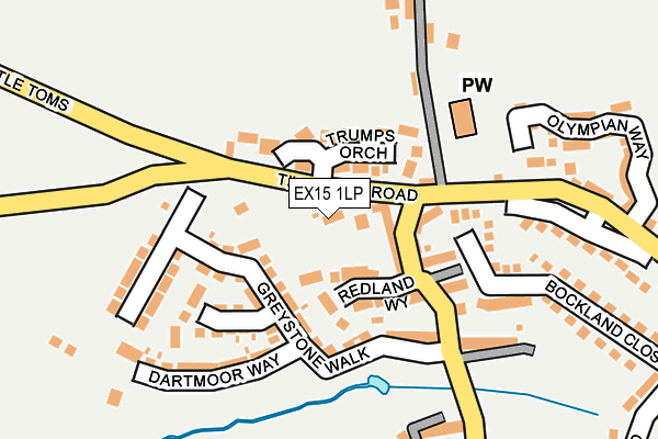 EX15 1LP map - OS OpenMap – Local (Ordnance Survey)