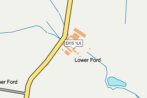 EX15 1LX map - OS OpenMap – Local (Ordnance Survey)