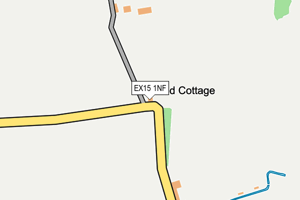 EX15 1NF map - OS OpenMap – Local (Ordnance Survey)