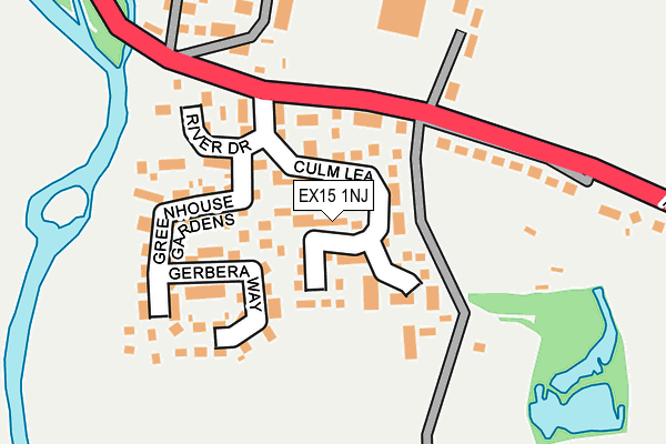 EX15 1NJ map - OS OpenMap – Local (Ordnance Survey)