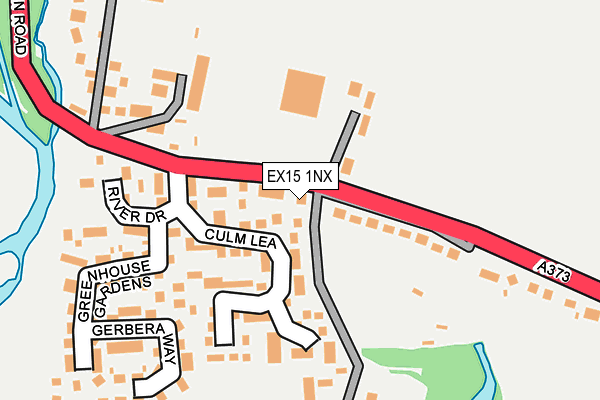 EX15 1NX map - OS OpenMap – Local (Ordnance Survey)