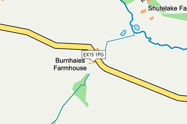 EX15 1PG map - OS OpenMap – Local (Ordnance Survey)