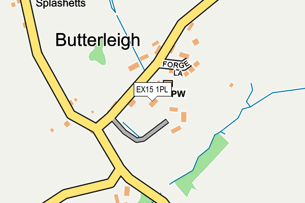 EX15 1PL map - OS OpenMap – Local (Ordnance Survey)