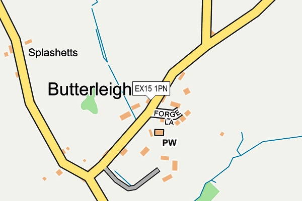 EX15 1PN map - OS OpenMap – Local (Ordnance Survey)