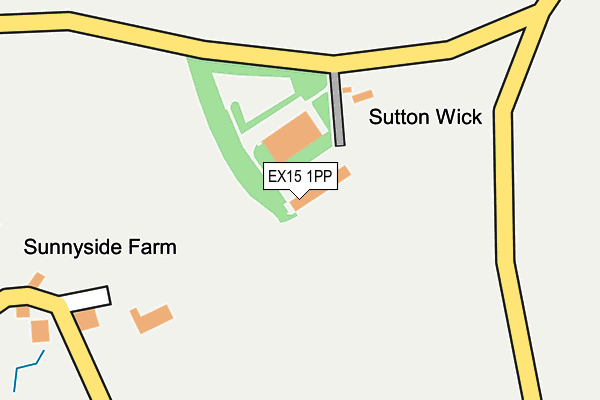 EX15 1PP map - OS OpenMap – Local (Ordnance Survey)