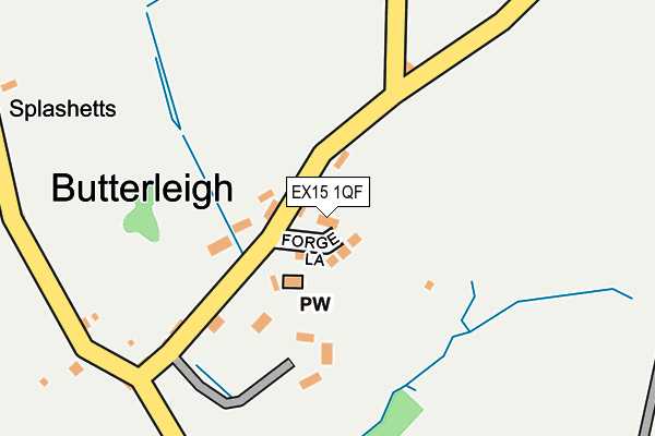 EX15 1QF map - OS OpenMap – Local (Ordnance Survey)