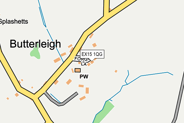 EX15 1QG map - OS OpenMap – Local (Ordnance Survey)