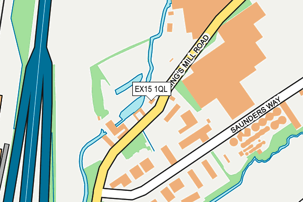EX15 1QL map - OS OpenMap – Local (Ordnance Survey)