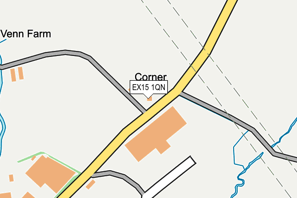 EX15 1QN map - OS OpenMap – Local (Ordnance Survey)