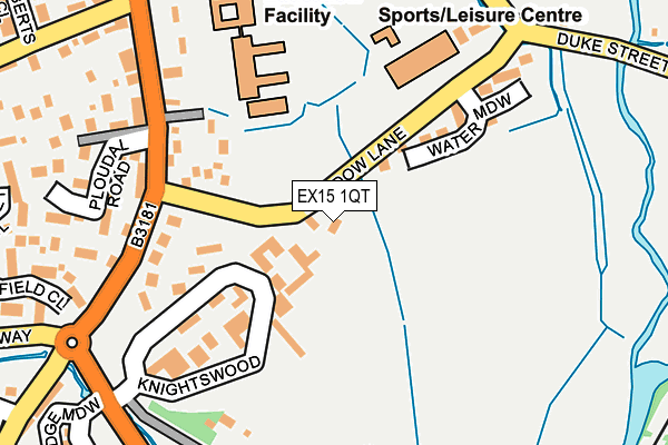 EX15 1QT map - OS OpenMap – Local (Ordnance Survey)