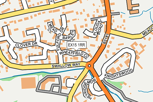 EX15 1RR map - OS OpenMap – Local (Ordnance Survey)