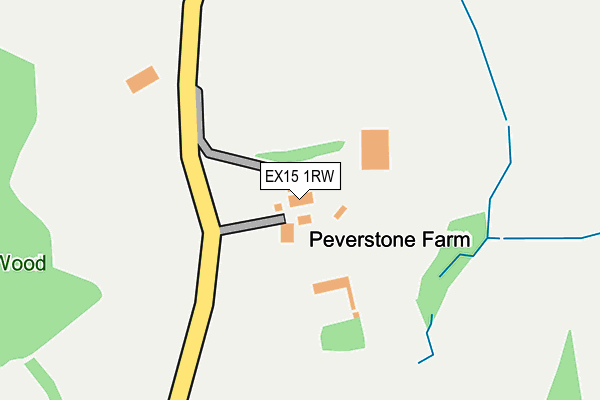 EX15 1RW map - OS OpenMap – Local (Ordnance Survey)