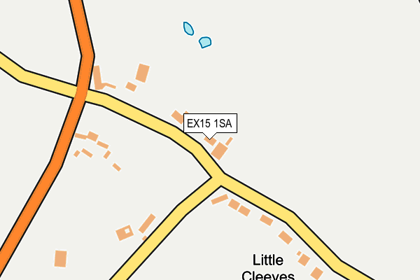 EX15 1SA map - OS OpenMap – Local (Ordnance Survey)