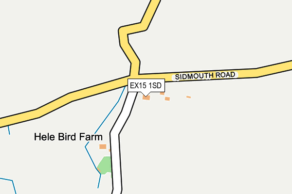 EX15 1SD map - OS OpenMap – Local (Ordnance Survey)