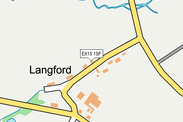 EX15 1SF map - OS OpenMap – Local (Ordnance Survey)