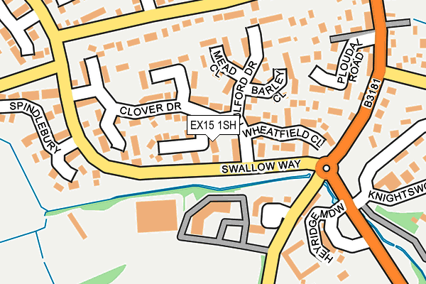 EX15 1SH map - OS OpenMap – Local (Ordnance Survey)