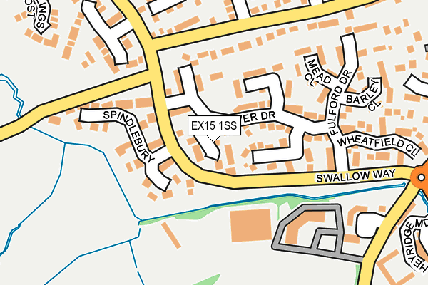 EX15 1SS map - OS OpenMap – Local (Ordnance Survey)