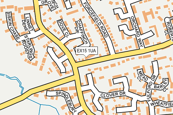 EX15 1UA map - OS OpenMap – Local (Ordnance Survey)