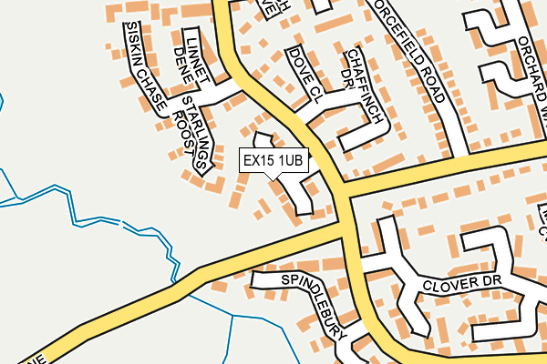 EX15 1UB map - OS OpenMap – Local (Ordnance Survey)