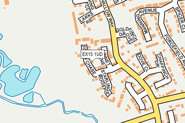 EX15 1UD map - OS OpenMap – Local (Ordnance Survey)