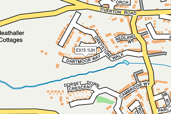 EX15 1UH map - OS OpenMap – Local (Ordnance Survey)