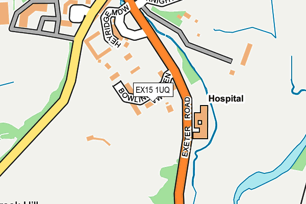EX15 1UQ map - OS OpenMap – Local (Ordnance Survey)