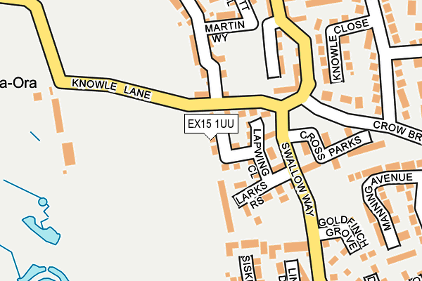 EX15 1UU map - OS OpenMap – Local (Ordnance Survey)