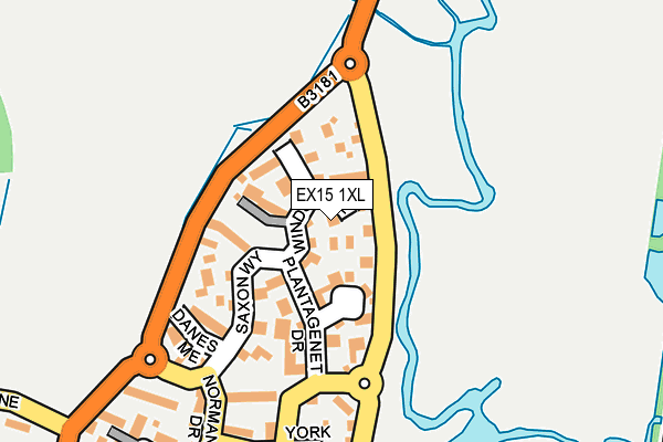 EX15 1XL map - OS OpenMap – Local (Ordnance Survey)